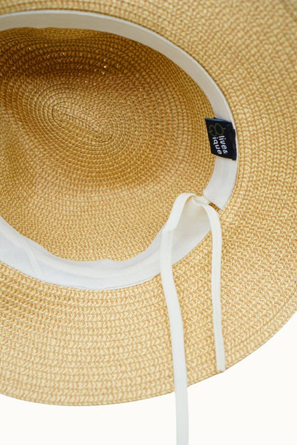 Olive & Pique - Chained Paper Straw Crushable Packable Fedora, Adjustable