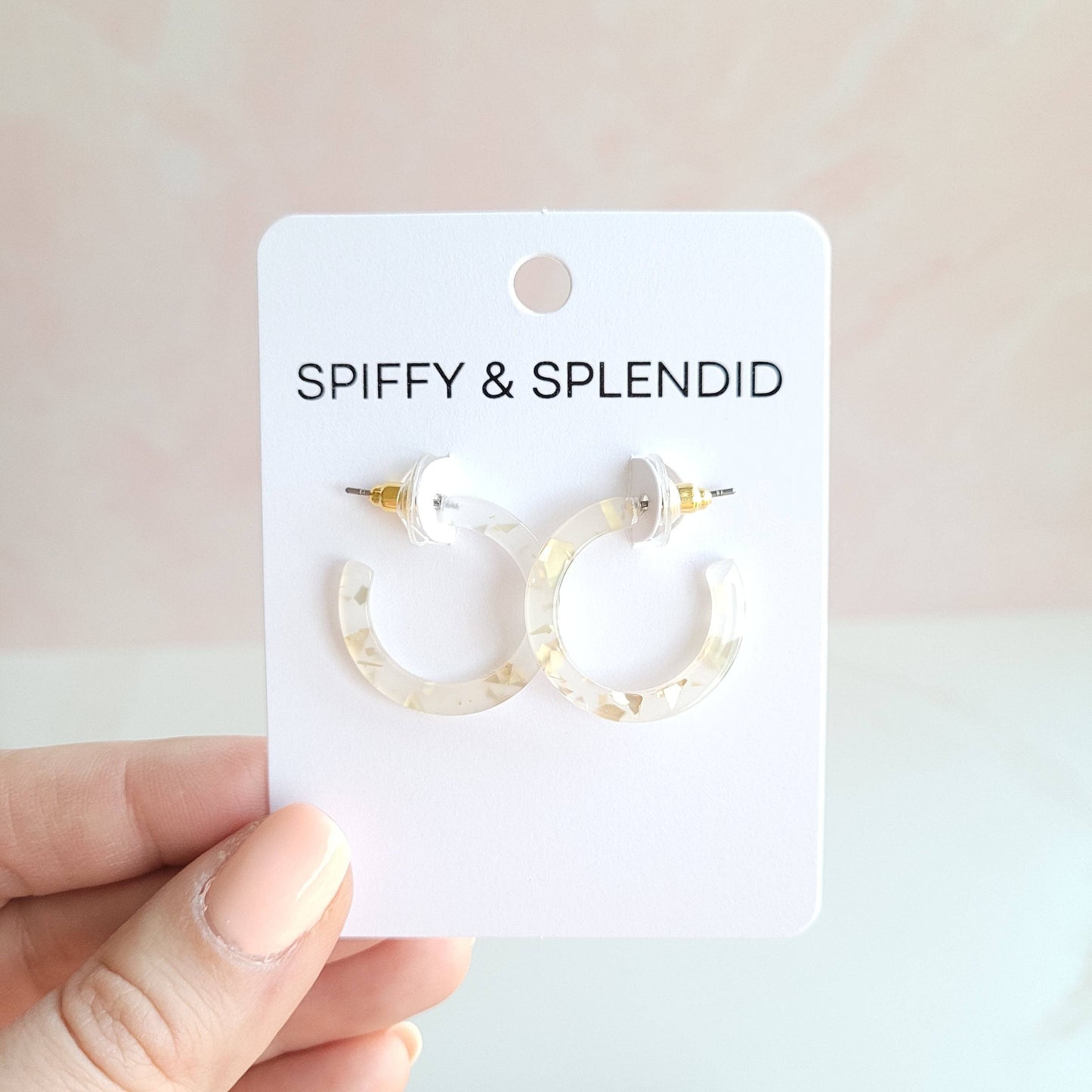 Spiffy & Splendid - Cam Mini Hoops - Gold Flake // Earrings, Gift