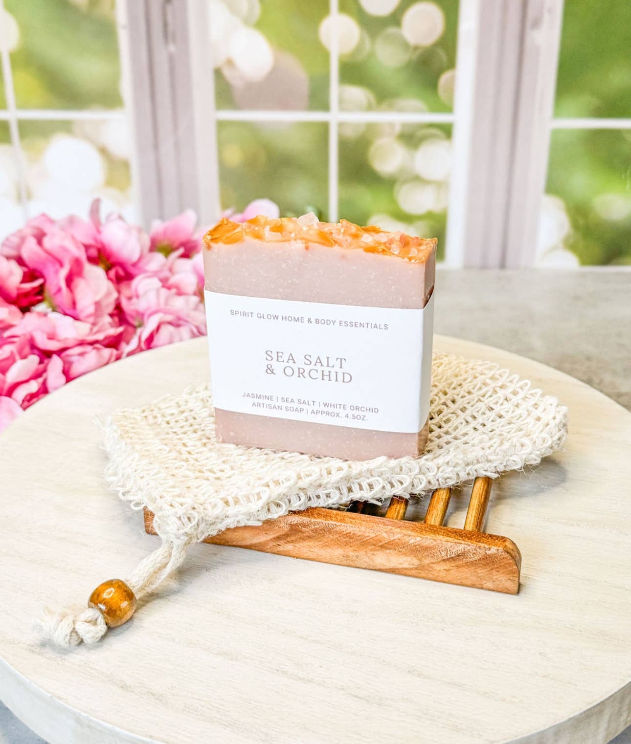 Spirit Glow Home & Body Essentials - Sea Salt & Orchid- Handcrafted Artisan Soap Bar