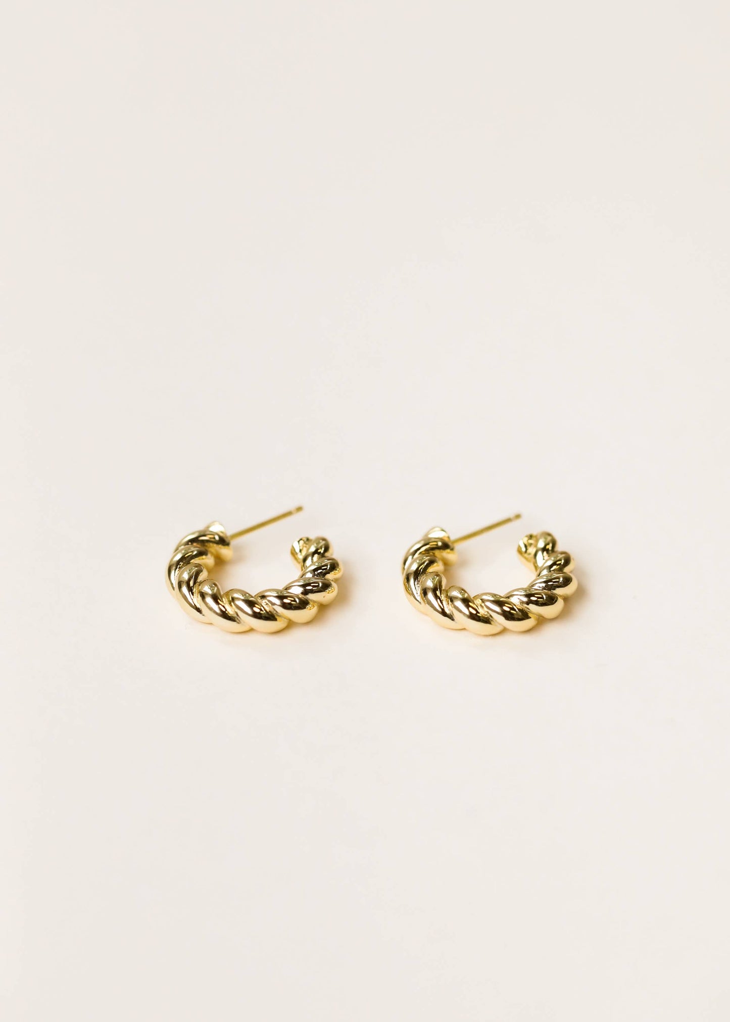 JaxKelly - Gold Hoop - Twisted - Gold Earrings