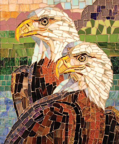 SunsOut - 0394 Stained Glass Eagles  1000 pc Puzzle