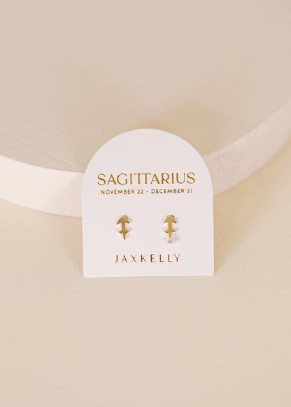 JaxKelly - Zodiac Gold Earrings - Sagittarius