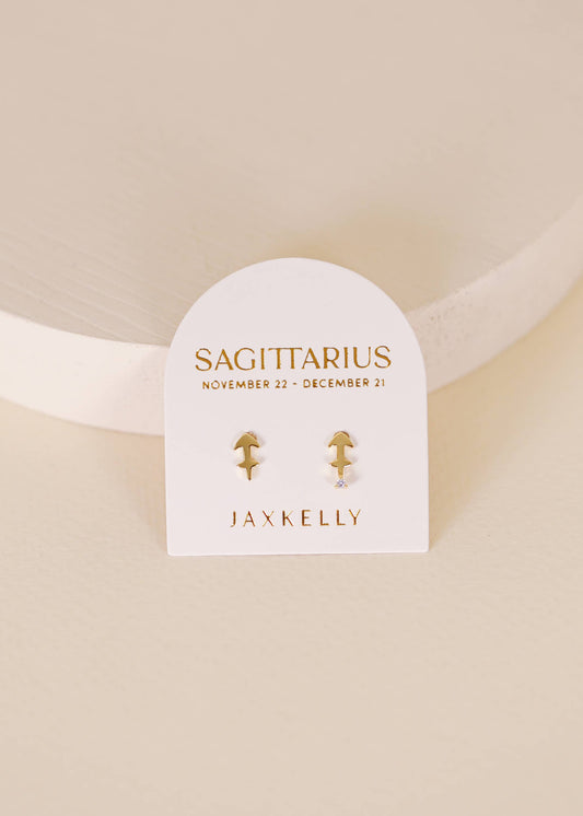 JaxKelly - Zodiac Gold Earrings - Sagittarius