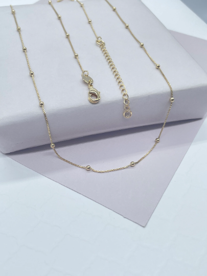 Milie Jewels - 18k Gold Filled Ultra Thin 0.6mm Satellite Chain