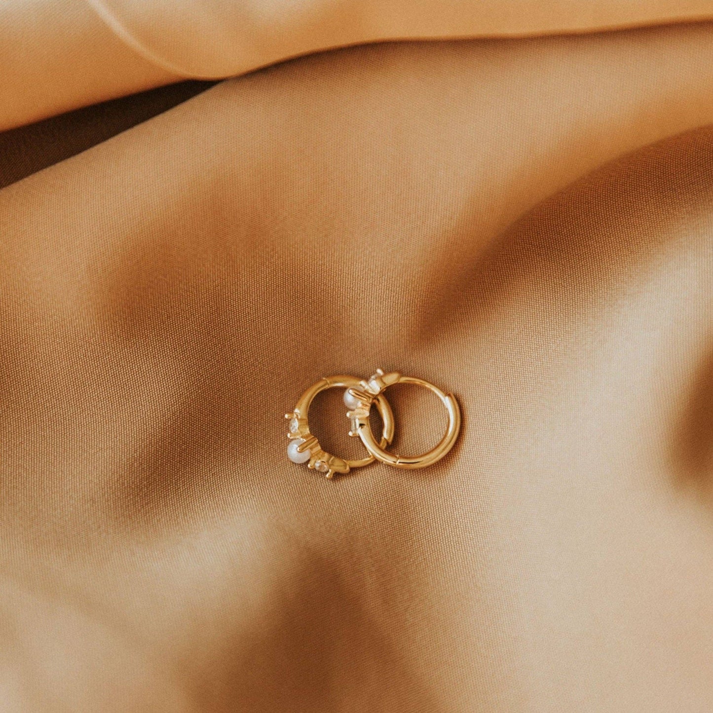 Mauve Jewelry Co. - Alexandria Diamond and Pearl Hoops