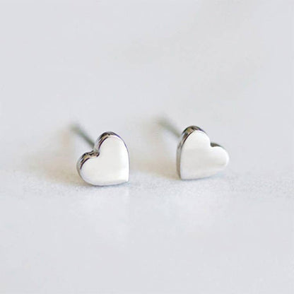 Melange Blanc - Annabella Heart Earrings, heart studs, stud earrings
