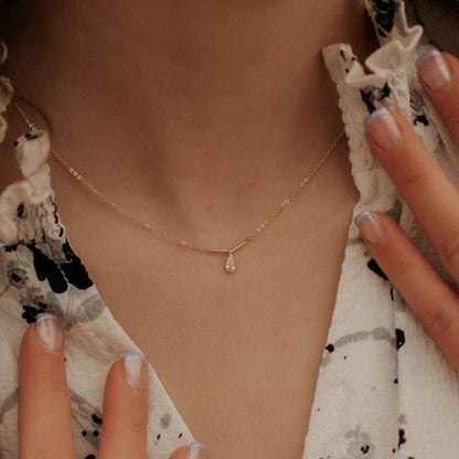 MV101 Mauve Jewelry Co. - Harper Diamond Teardrop Necklace
