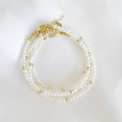 True by Kristy Jewelry - Freshwater Pearl Beaded Gold Filled Bracelet