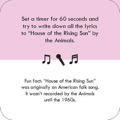 Chronicle Books - After Dinner Amusements: Song Connections