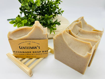 SARATOGA NATURAL BODY CARE LLC - Gentleman's Handmade Soap Bar VEGAN COLD PROCESS
