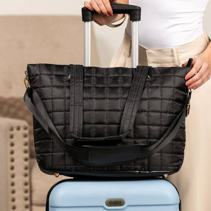 Aili's Corner - Mila Quilted Traveler Tote with Mini Clutch