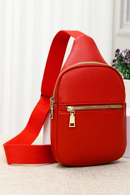 Hana - Solid PU Sling Bag