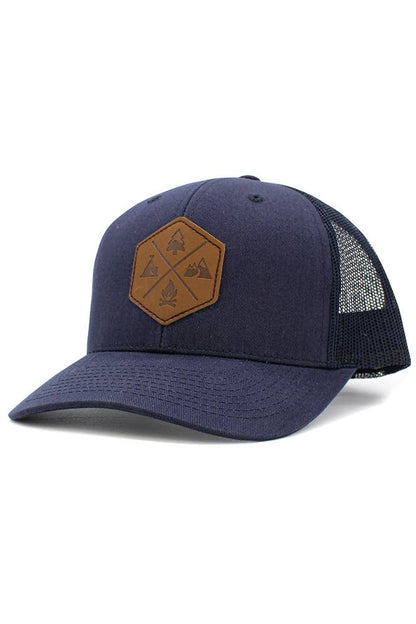 Hana - Outdoor PU patch mesh baseball cap