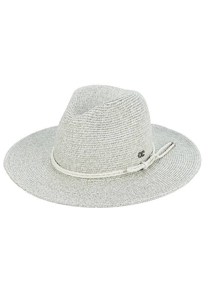Hana - C.C Leather String Rope Band Paper Panama Hat