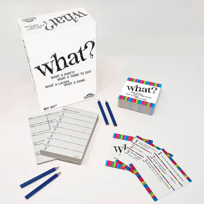 Outset Games and Cobble Hill Puzzles - What? (new design) Easy to Learn. Impossible not to laugh.