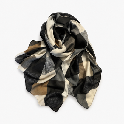Ellison+Young - Ellison+Young Viscose Oversized Wrap Scarf, Lightweight Shawl