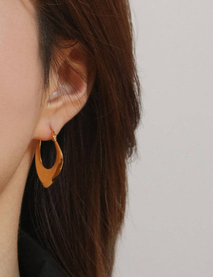 Dipped Shop - Geometric Simple Metal Earrings DPJE39