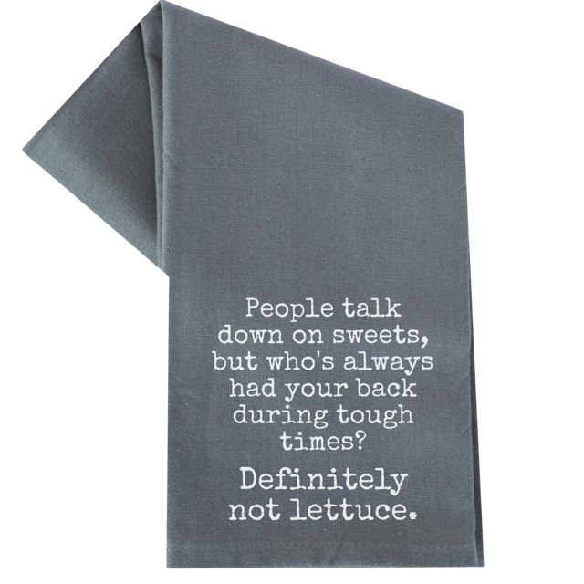 dkhandmade - PEOPLE TALK DOWN ON SWEETS TEA TOWEL