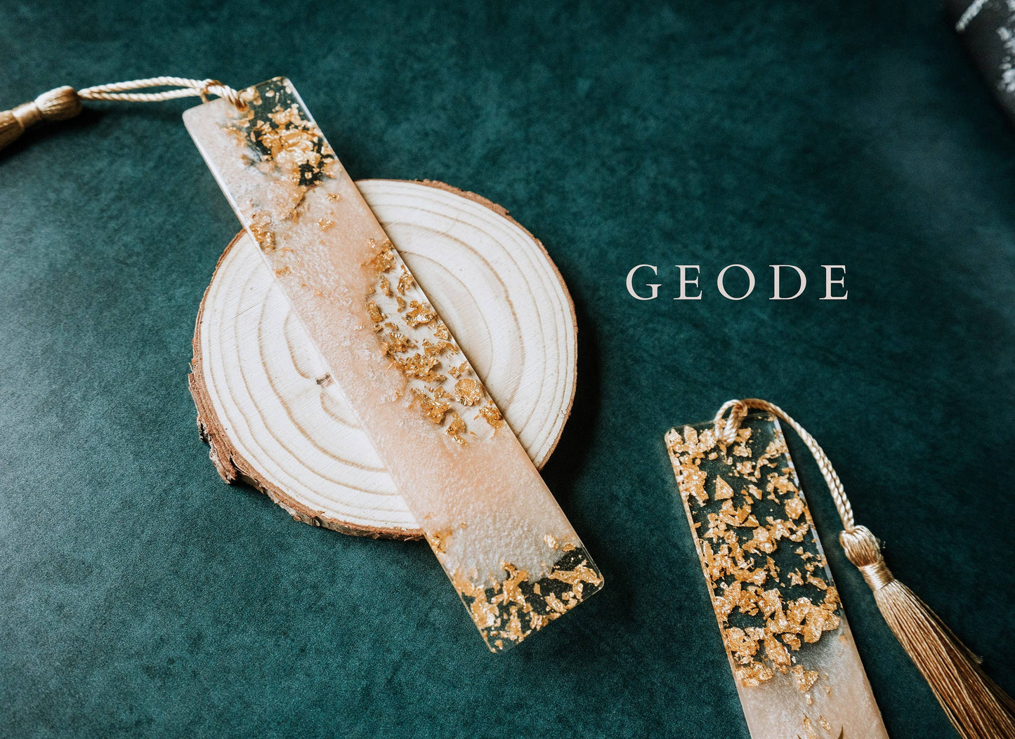 Dège Creative - Peach Moon Phases & Geode Bookmark