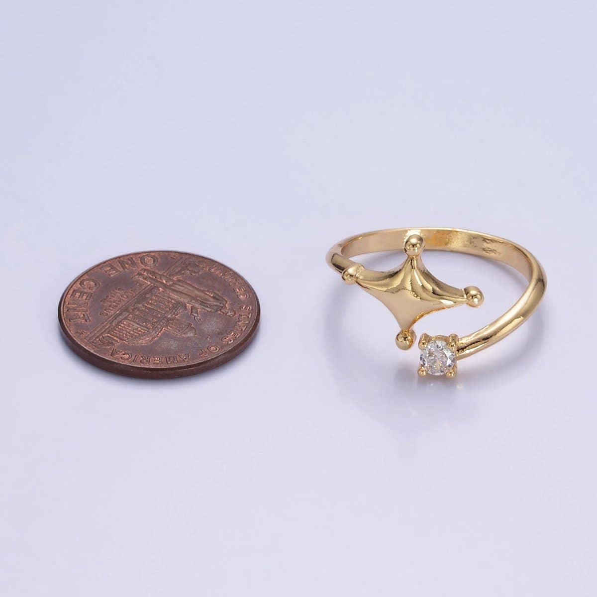 Aim Eternal - 14K Gold Filled Celestial Star Dotted CZ Wrap Ring | O1260