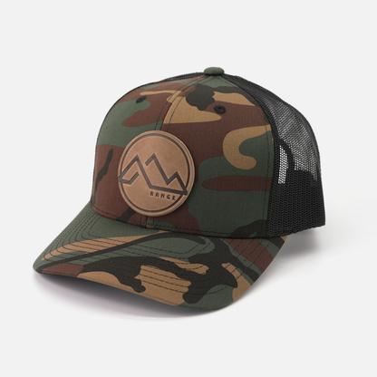 Range Leather Co. - Range Mountain Hat | Leather Patch Trucker Hat