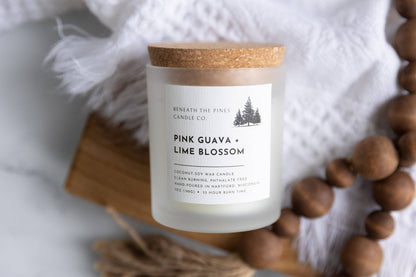 Beneath The Pines Candle Co. - Pink Guava + Lime Blossom