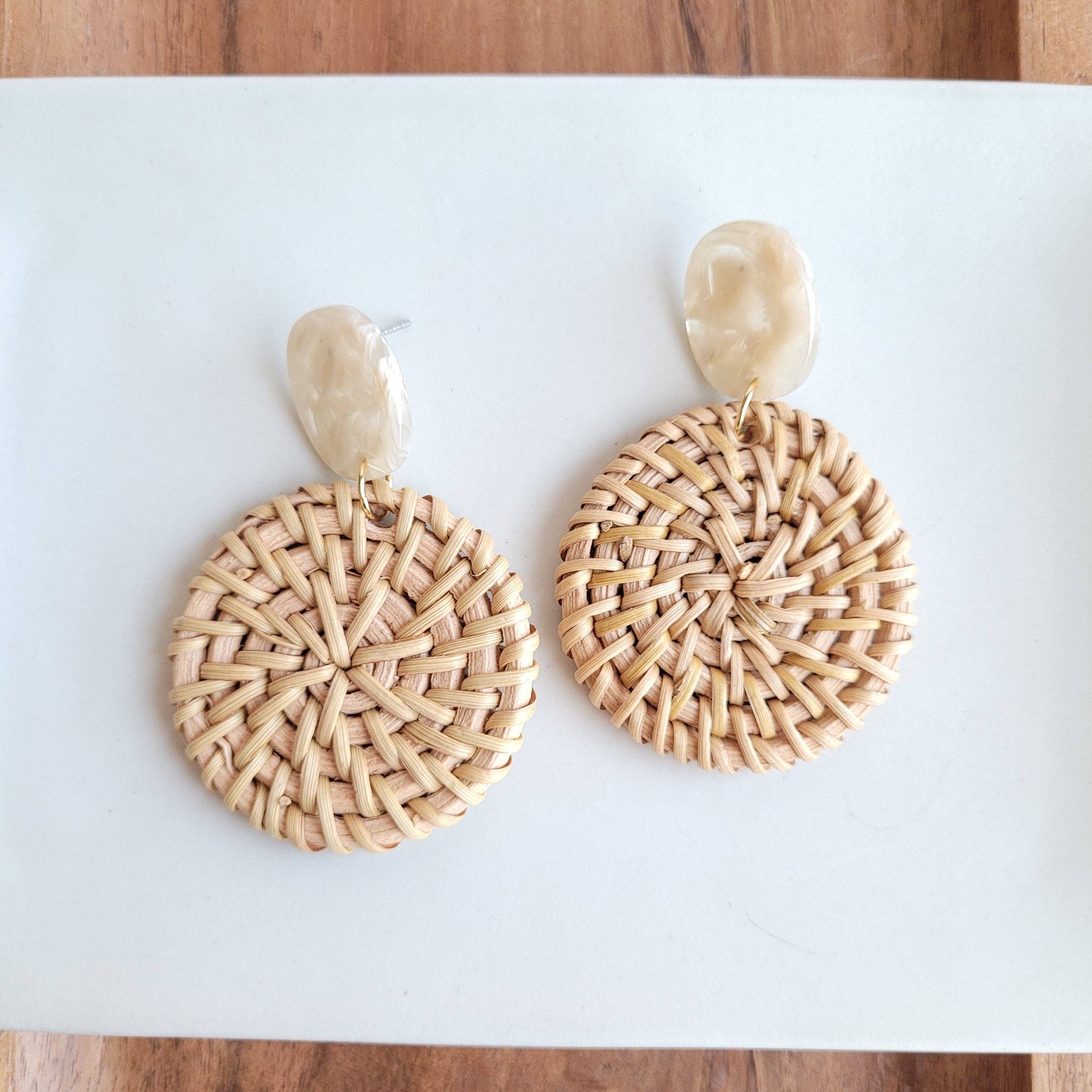 Spiffy & Splendid - Dominica Earrings - Dark Rattan // Resort, Gifts, Jewelry