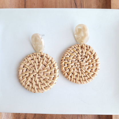 Spiffy & Splendid - Dominica Earrings - Dark Rattan // Resort, Gifts, Jewelry