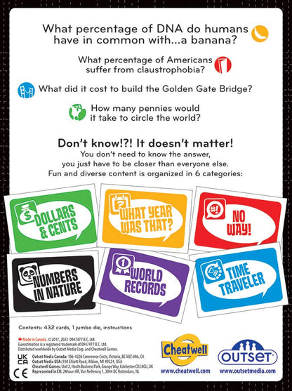 Outset Games and Cobble Hill Puzzles - Guesstimation Card Game