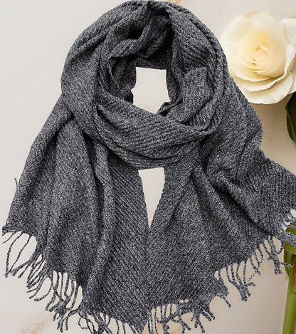 JC Sunny Fashion - JC021031 Luxuriously Soft Herringbone Crinkled Scarf