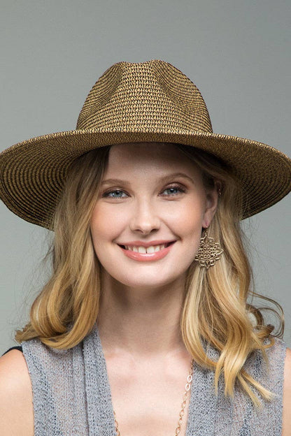 Urbanista - Duo-Tone Panama Hat with Wood Beads