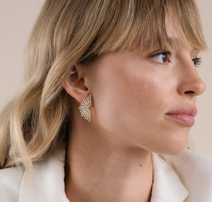 JaxKelly - Celestial - Sunburst - Gold Earrings