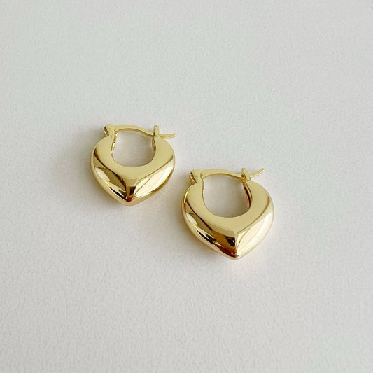 True by Kristy Jewelry - Heartthrob Hoops Earrings Gold Filled