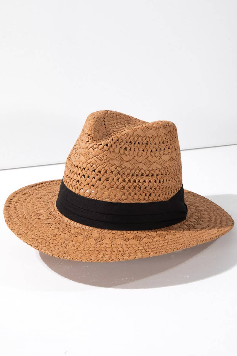 Urbanista - Panama Hat with Black Tucked Ribbon