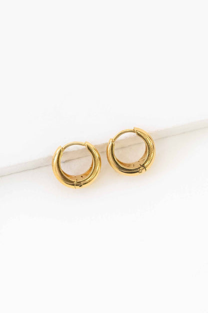 Lovoda - Minimal 14mm Hoop Earrings | Gold