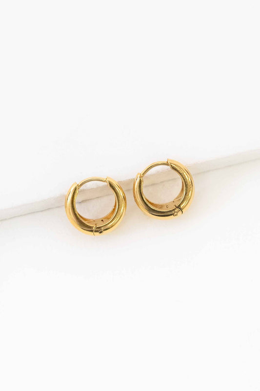 Lovoda - Minimal 14mm Hoop Earrings | Gold