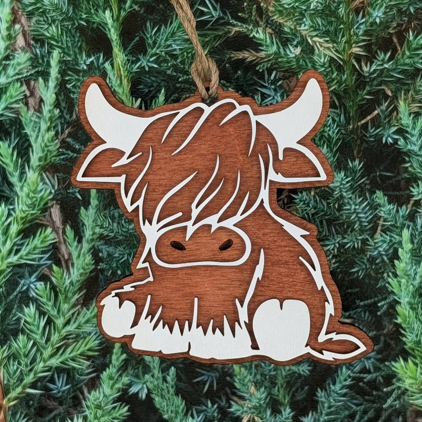 The Little Ornament Shop - Highland Cow Christmas Ornament