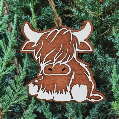 The Little Ornament Shop - Highland Cow Christmas Ornament