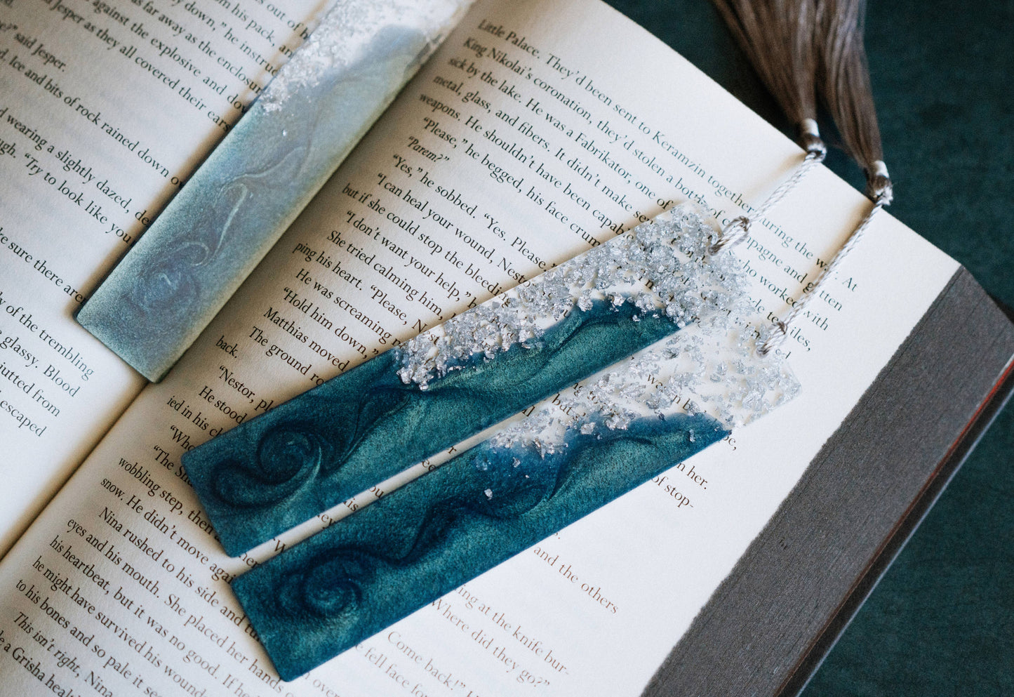 Dège Creative - Sea Green & Silver Bookmark