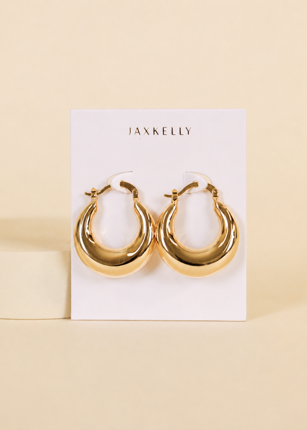 JaxKelly - Gold Hoop - Sculptural Wide - Earrings