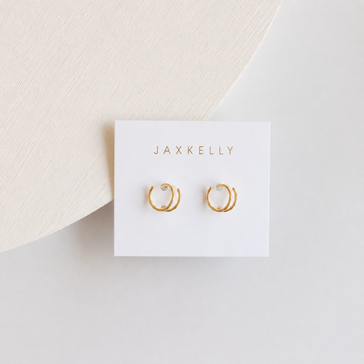 JaxKelly - Minimalist - Spiral - Gold Earrings