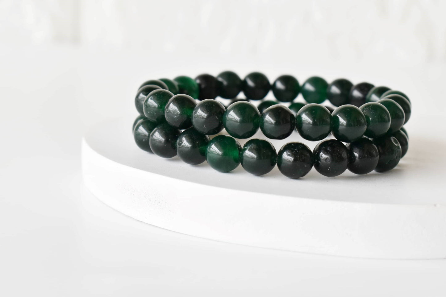 Soothing Crystals - Green Jade Bracelet (Wisdom and Balance)