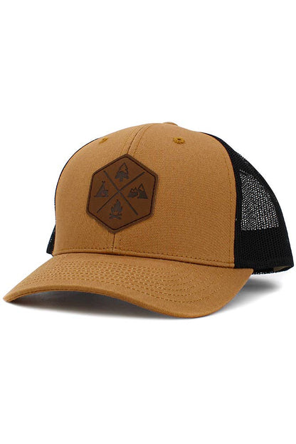 Hana - Outdoor PU patch mesh baseball cap