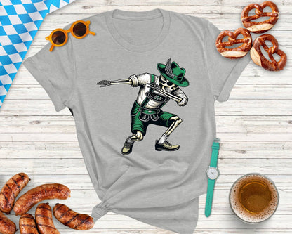 Vivtrek - Funny Oktoberfest Shirt, Dabbing Skeleton Shirt, Beer Shirt