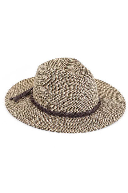 Hana - C.C Straw Panama Hat with Tied Ribbon