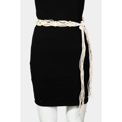 Collections by Fame Accessories - Triangle Pattern Braided Belt