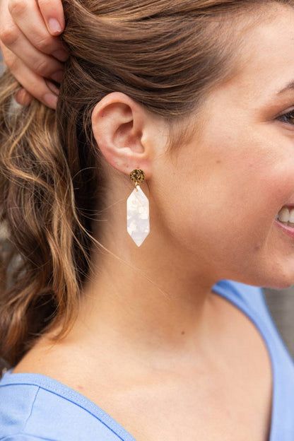 Spiffy & Splendid - Gemma Earrings - Breezy White // Spring, Summer, Mother's Day