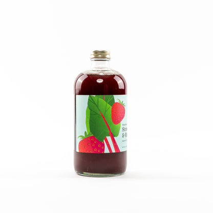 Wood Stove Kitchen - Strawberry & Rhubarb Cocktail and Mocktail Mixer, 16 fl oz