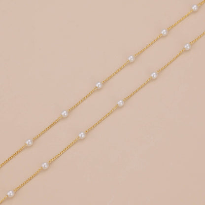 Melange Blanc - N009 Pearl Choker necklace, choker pearl necklace, pearl