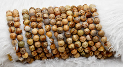 Soothing Crystals - Picture Jasper Round Beads, 4mm-12mm Beads For jewelry